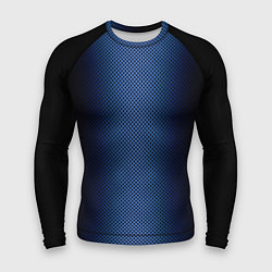 Мужской рашгард Чёрно-синий градиент по центру текстура