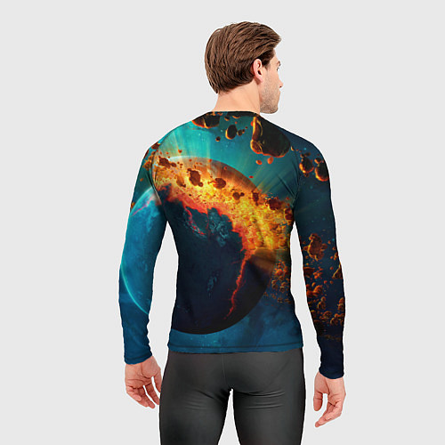 Мужской рашгард Взрыв планеты / 3D-принт – фото 4