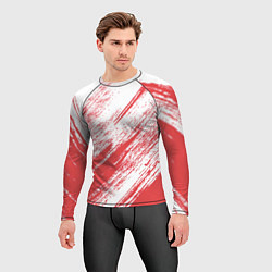 Рашгард мужской The color is white and red, цвет: 3D-принт — фото 2