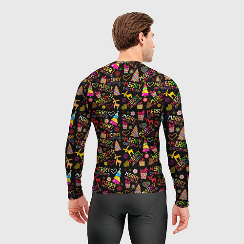 Мужской рашгард Merry Christmas - New Year / 3D-принт – фото 4