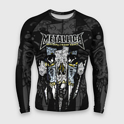 Рашгард мужской Metallica - skull with fangs, цвет: 3D-принт