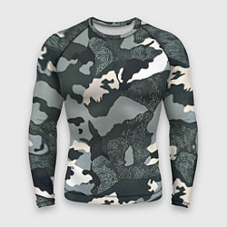 Мужской рашгард Темно зеленый камуфляж