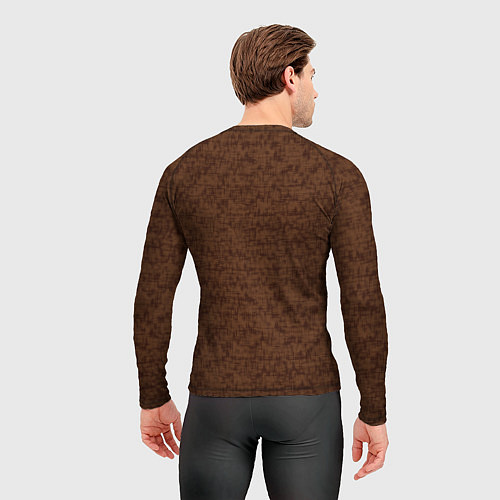 Мужской рашгард Коричневый текстурный / 3D-принт – фото 4
