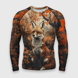 Рашгард мужской Лис в лесной чаще, цвет: 3D-принт