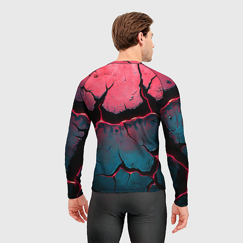 Мужской рашгард Объемные разломы текстура / 3D-принт – фото 4