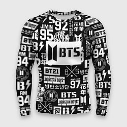 Рашгард мужской Bangtan Boys pattern black, цвет: 3D-принт