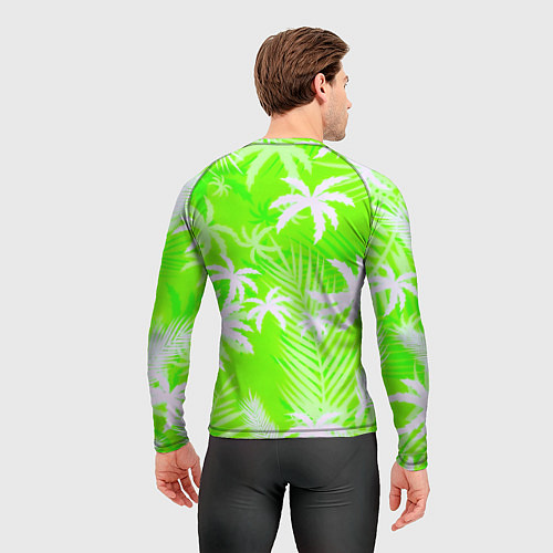 Мужской рашгард Кислотные тропики / 3D-принт – фото 4