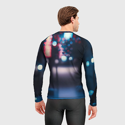 Мужской рашгард Человек-паук в вечернем городе / 3D-принт – фото 4