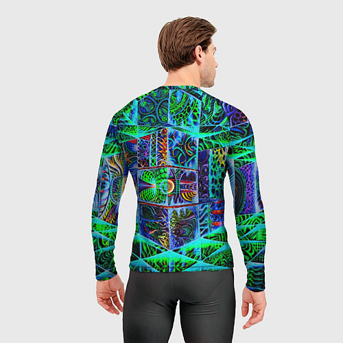 Мужской рашгард Психоделика узор кислотный / 3D-принт – фото 4