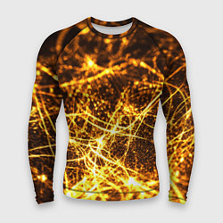 Мужской рашгард Текстура золотые нити