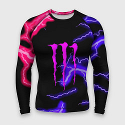 Мужской рашгард Monster energy неоновый шторм