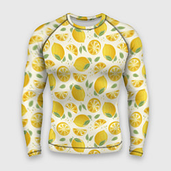 Мужской рашгард Сочные лимоны - паттерн