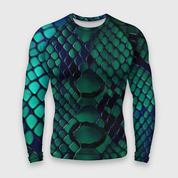 Рашгард мужской Бирюзовая змеиная кожа, цвет: 3D-принт