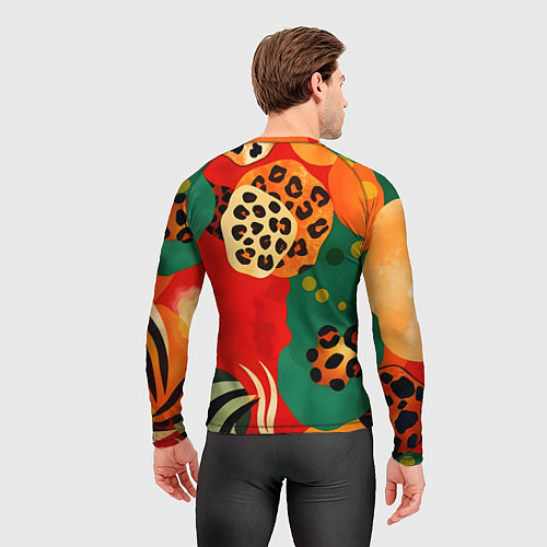 Мужской рашгард Анималистичный африканский паттерн / 3D-принт – фото 4