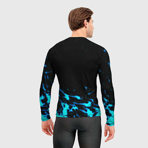 Мужской рашгард Monster energy голубые краски / 3D-принт – фото 4