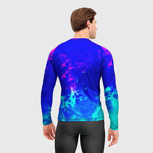 Мужской рашгард Monster energy дым неоновый / 3D-принт – фото 4