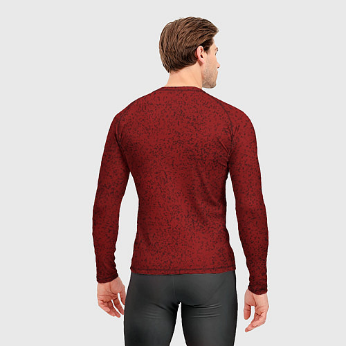 Мужской рашгард Тёмный красный в крапинку / 3D-принт – фото 4