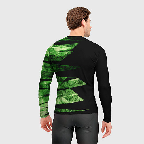 Мужской рашгард Color green black / 3D-принт – фото 4