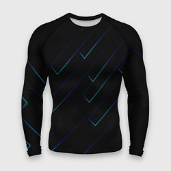 Рашгард мужской Color blue black, цвет: 3D-принт