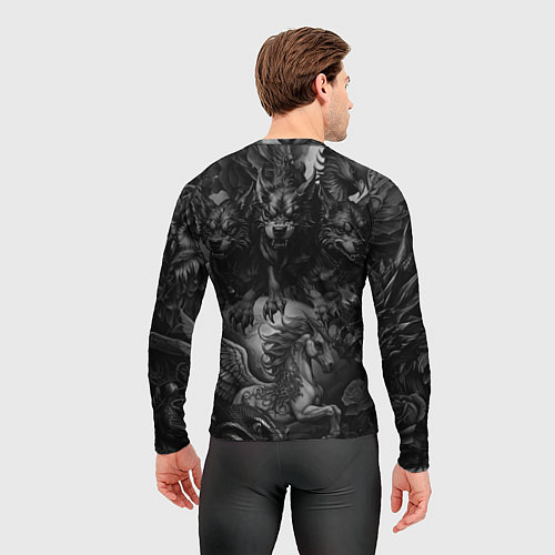 Мужской рашгард Агата Кристи и мифические существа / 3D-принт – фото 4