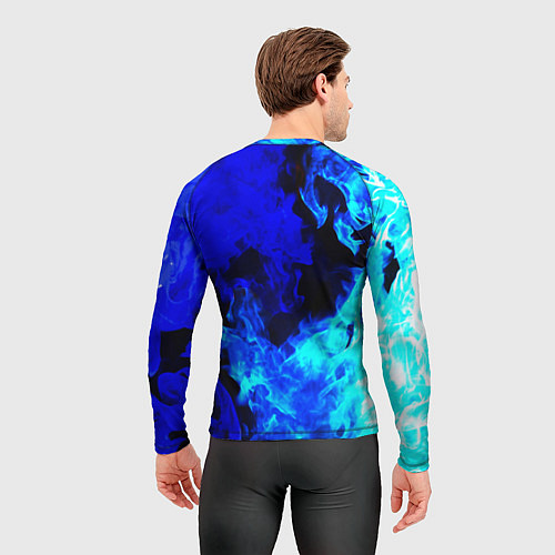 Мужской рашгард Monster energy синий дым / 3D-принт – фото 4