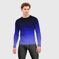 Рашгард мужской Градиент индиго из чёрно в синий текстура крошка, цвет: 3D-принт — фото 2