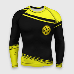 Рашгард мужской Borussia жёлтые полосы, цвет: 3D-принт