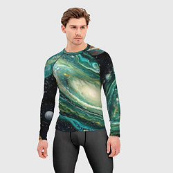 Рашгард мужской Зеленая вселенная, цвет: 3D-принт — фото 2