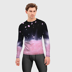 Рашгард мужской Розовая текстура с лепестками, цвет: 3D-принт — фото 2