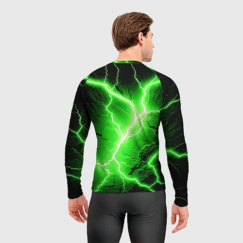 Мужской рашгард Color green black / 3D-принт – фото 4