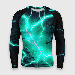Рашгард мужской Color light blue black, цвет: 3D-принт