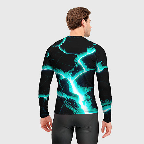 Мужской рашгард Color light blue black / 3D-принт – фото 4