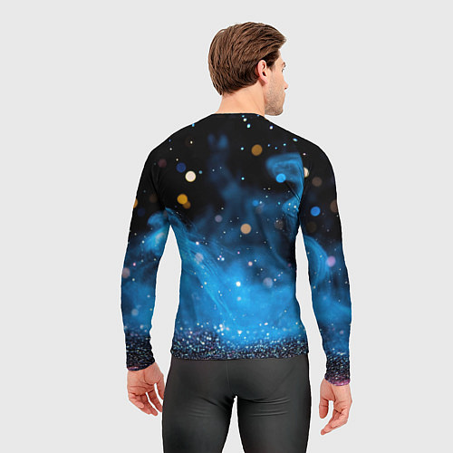 Мужской рашгард Синяя текстура бокке / 3D-принт – фото 4