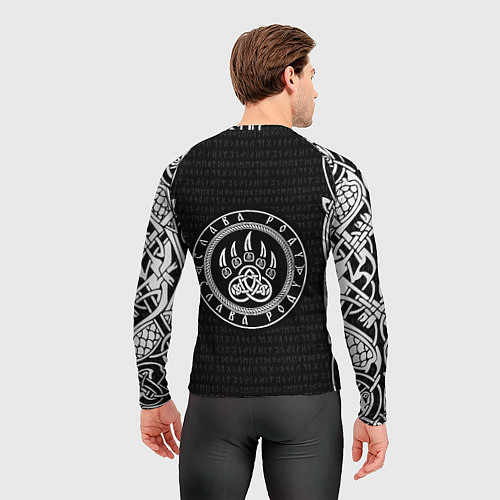 Мужской рашгард Медведь в кельтском стиле и рунах / 3D-принт – фото 4