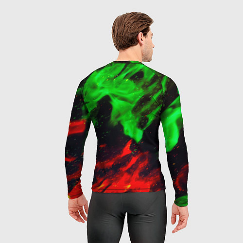 Мужской рашгард Monster energy огонь лого / 3D-принт – фото 4