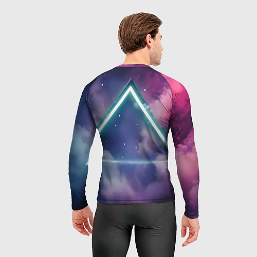Мужской рашгард Космос фиолетовый стиль / 3D-принт – фото 4