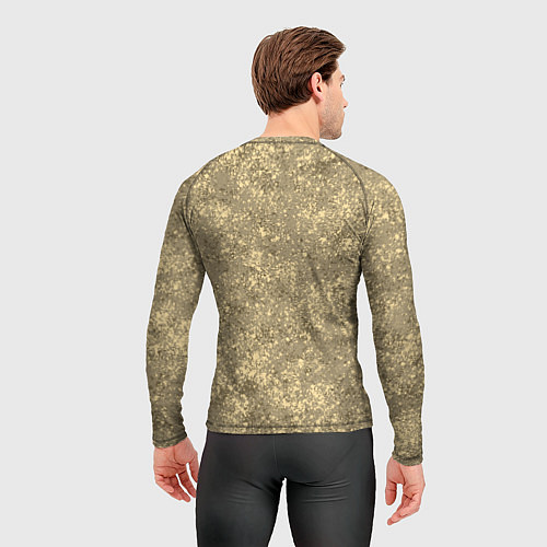 Мужской рашгард Песочный жёлтый текстура напыление / 3D-принт – фото 4
