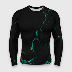 Рашгард мужской Color black turquoise, цвет: 3D-принт