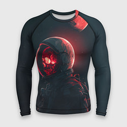 Рашгард мужской Череп космонавта в красном свете, цвет: 3D-принт
