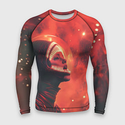 Мужской рашгард Девушка в космосе в костюме чужого