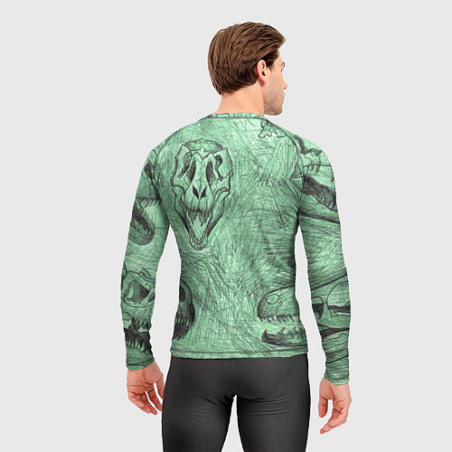 Мужской рашгард Черепа динозавров - эскиз / 3D-принт – фото 4