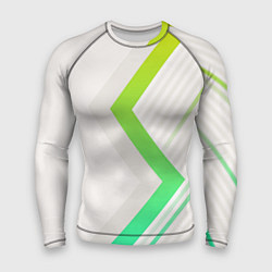 Рашгард мужской Color white line green, цвет: 3D-принт