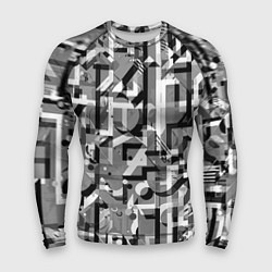 Рашгард мужской Серый объёмный эффект, цвет: 3D-принт