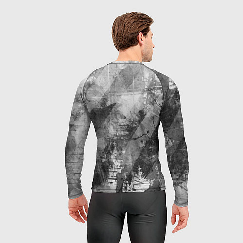 Мужской рашгард Абстракция - atomic gray / 3D-принт – фото 4