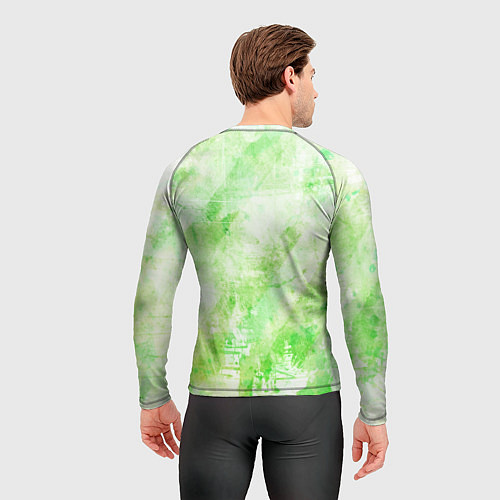 Мужской рашгард Абстракция - light green atom / 3D-принт – фото 4