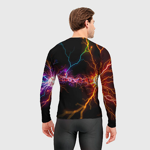 Мужской рашгард Две неоновые вспышки / 3D-принт – фото 4