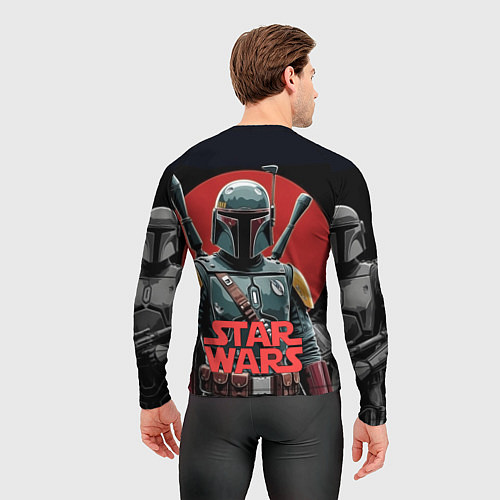 Мужской рашгард Boba Fett звездные войны / 3D-принт – фото 4