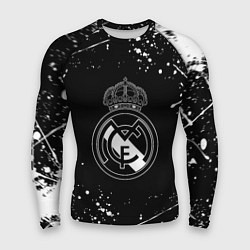 Рашгард мужской Real Madrid белые краски, цвет: 3D-принт