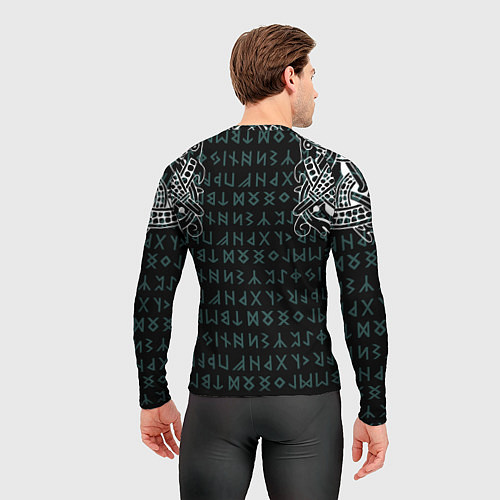 Мужской рашгард Руны и татуировки викингов / 3D-принт – фото 4