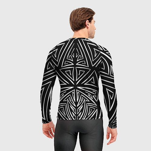 Мужской рашгард Этнический узор с компасом жизни / 3D-принт – фото 4